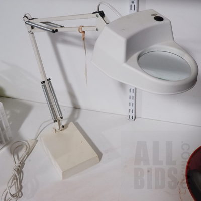 Vintage Luxo Magi Adjustable Magnifying Lamp