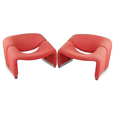 Pair of Pierre Paulin F598 Lounge Chairs for Artifort, Circa 1980s