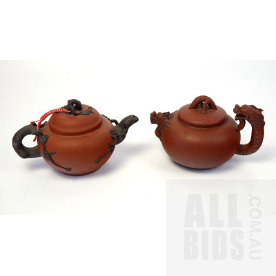 Two Chinese Yixing Teapots, Modern