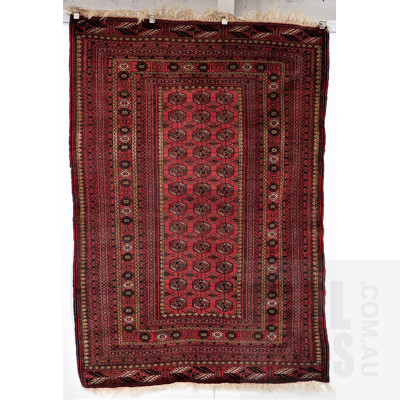 Persian Tekke Bukhara Hand Knotted Wool Rug