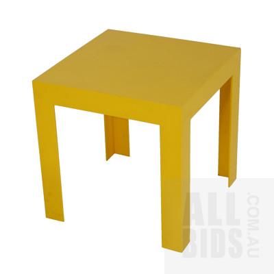 Retro 1970's Yellow Plastic Side Table