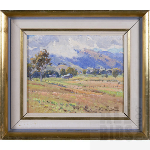 Max Middleton (1922-2013), Morning Cloud Tumut, Oil on Board, 19 x 24 cm