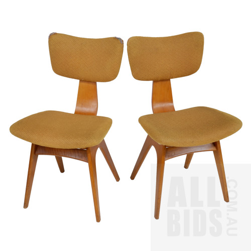 Pair of Mid-Century Fler Form Line Chairs Designed by Fred Lowen