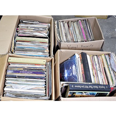 Approximately 350 + Vinyl Records with Variety of Styles