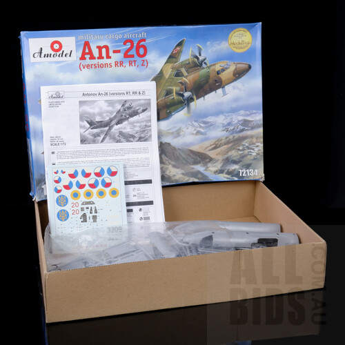 1 to 72 Scale Model An-26 Military Cargo Aircraft by Amodel in Original Box