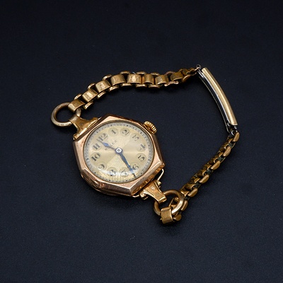 Antique Ladies Rolex Watch with 9ct Rose Gold Case