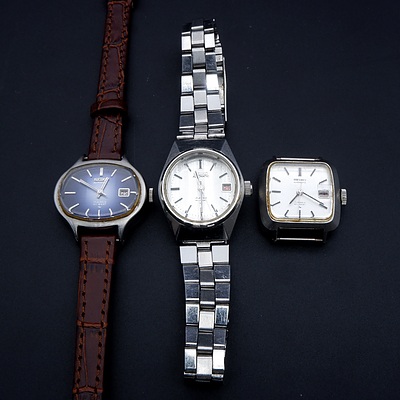 Three Ladies Seiko 17 Jewel Wrist Watches