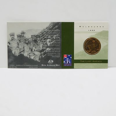 1999 RAM $1 Coin Australian Uncirculated One Dollar Coin Last Anzacs Commemorative