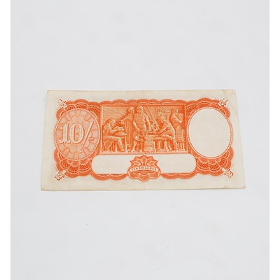 10/- 1939 Sheehan McFarlane Australian Ten Shilling Banknote R12 F12642006