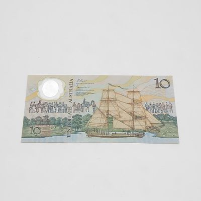 $10 1988 Johnston Fraser Australian Ten Dollar Banknote R310A