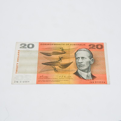 $20 1968 Phillips Randall STAR NOTE Australian Twenty Dollar Banknote R403S ZXA01099