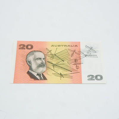 $20 1993 Johnston Fraser Australian Twenty Dollar Banknote R409A VYC589253