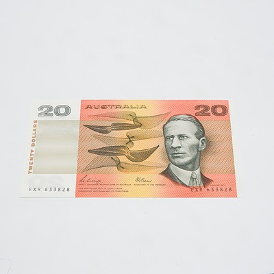 $20 1989 Phillips Fraser Australian Twenty Dollar Banknote R411 EXR633828