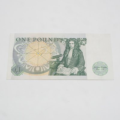 £1 England One Pound Banknote DW16307039