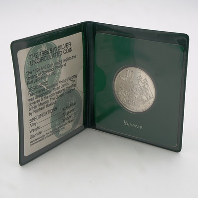 1988 RAM $10 Coin Australian Uncirculated Ten Dollar Coin in Wallet Bicentennary Commemorative