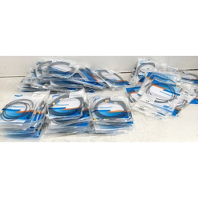 Bulk Lot of Assorted Fibre Cables - New in Sealed Packaging