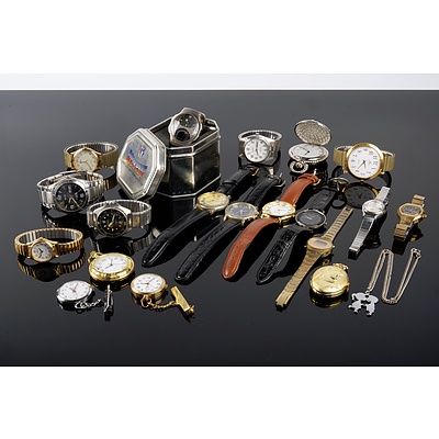 Collection of Wrist and Pocket Watches, Seiko, Sharp, Lorus and More