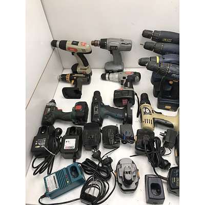 Large Lot Of Drills and Accessories
