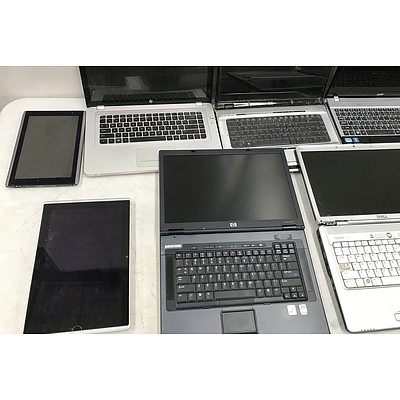 Laptops and Tablets For Parts Or repair -Lot Of Nine