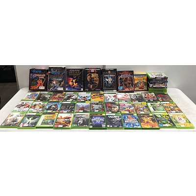 Xbox 360 & CDROM Vintage Games Including Call Of Duty Black Ops II, Grand Theft Auto V, Advanced Dungeons & Dragons - Shadow Sorcerer