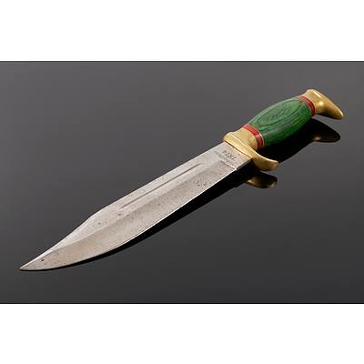 Timber Rattler Hunting Knife with Brass Wooden Handle