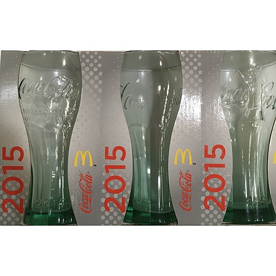 2015 Collection Coke Glasses - Lot of 8