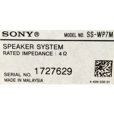 Sony Muteki SS-WP7M Speakers (Pair)