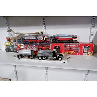 Six Various Scale Model Trucks including Remote Control (6)