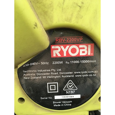 Ryobi 2200W Mulching Blower Vac (RBV-2200VP)