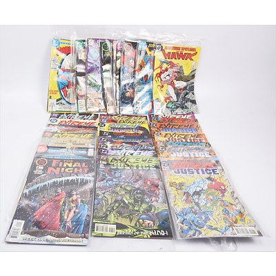 Quantity of Approximately 35 Marvel Comics Including DC Extreme Justice 1-18, Teen Titans Spotlight, Secret Origins and More