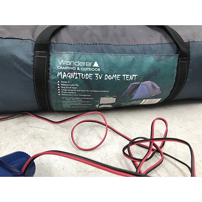Wanderer and Anko 3 and 5 Person Tents With Three Inflatable Mattresses