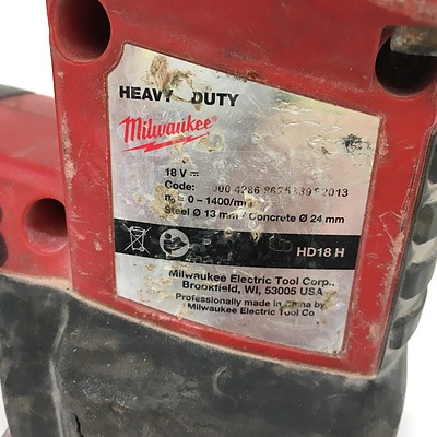 Milwaukee M18 18V Rotary Hammer Drill (HD18H)