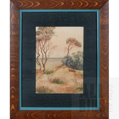 W. Thomson (Early20th Century), Untitled (Coastal Scene), Watercolour, 25 x 17 cm