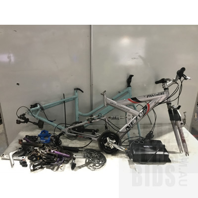 Two Bike Frames and Assorted Parts