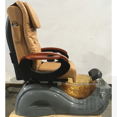 Electric Pedicure Chair, Spa Chair With Foot Spa - Lot Of Two