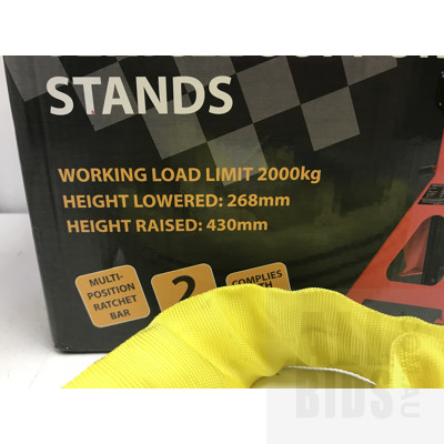 Auto XS 2000kg Jack Stands and Gorilla Tow Sling
