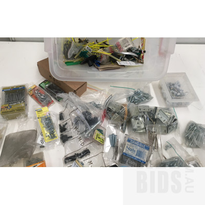 Lot Of Assorted Fasteners And Other Hardware
