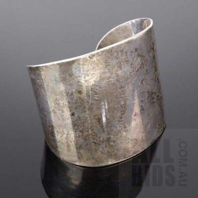Mexican Sterling Silver Cuff Bangle, 71g