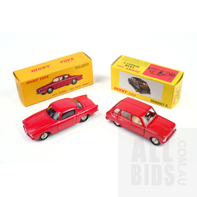 Boxed Dinky Toys Renault 6 and Alfa Romeo 1900 Super Sprint