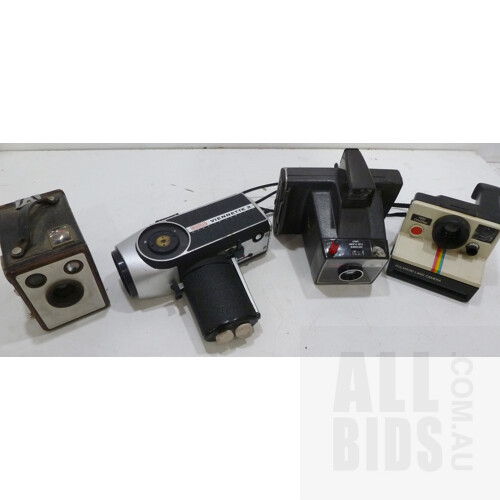 Antique and Vintage Still and Video Cameras - Lot of Four