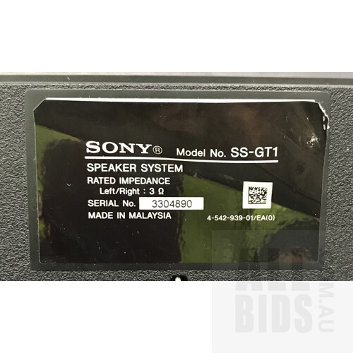 Sony SA-WGT1 Subwoofer And SS-GT1 Soundbar