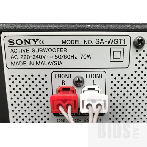 Sony SA-WGT1 Subwoofer And SS-GT1 Soundbar