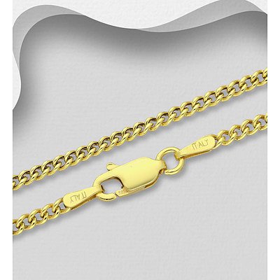18ct Gold-Plated Sterling Silver Italian Chain
