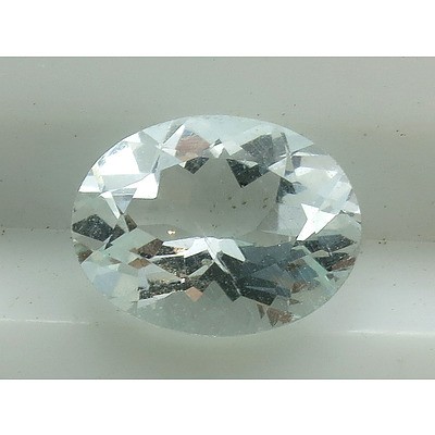 Natural Aquamarine - Facetted Oval, 9x7mm
