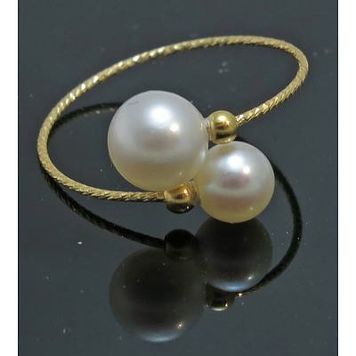 18ct Gold Cultured Pearl Ring
