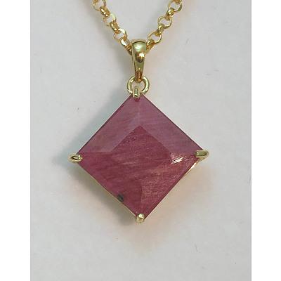 10ct Gold Ruby Pendant