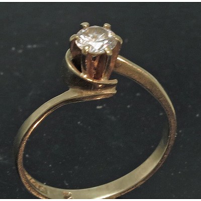 9ct Gold Cz Simulated Diamond Ring