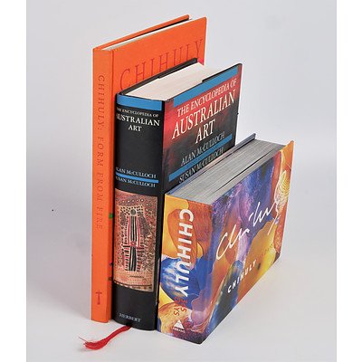 Two Chihuly Reference Books and The Encyclopedia of Australian Art