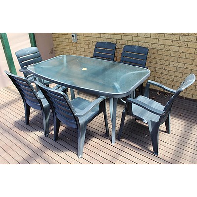 Seven Piece Outdoor Dining Setting