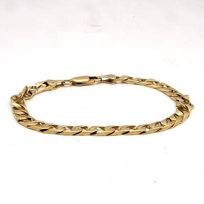 Gents 9ct Yellow Gold File Curb Link Chain, 11.5g